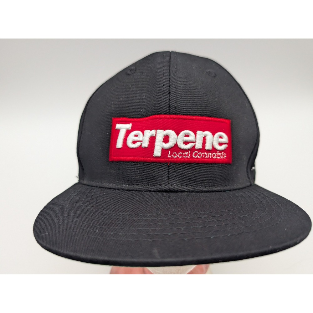 Local Cannabis Terpene Snapback Hat Black Missouri Made Flat Brim Cap